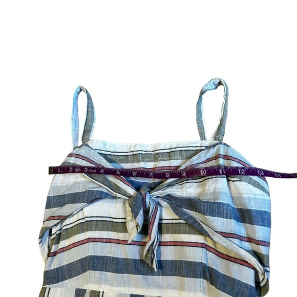 abercrombie & fitch blue white red green striped mini dress size XS pockets​ - Picture 11 of 12